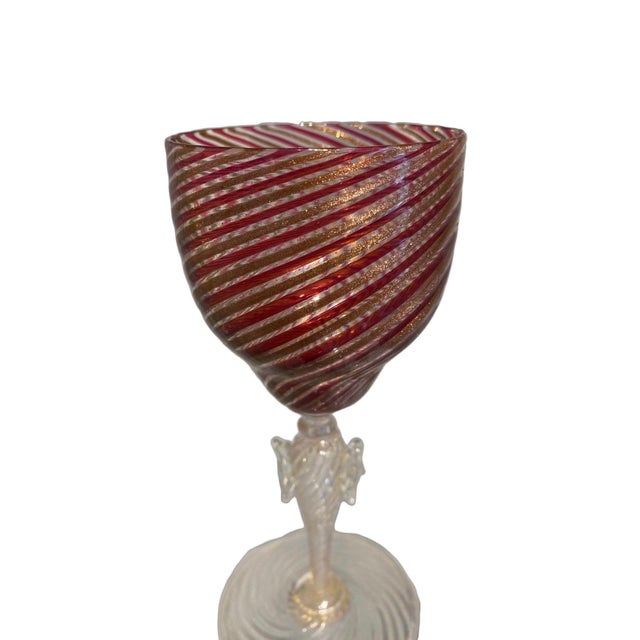Traditional Vintage Murano Glass Stemware For Sale - Image 3 of 3
