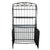 Hollywood Regency Faux Bamboo Metal Oversized Wine Bar For Sale - Image 3 of 6