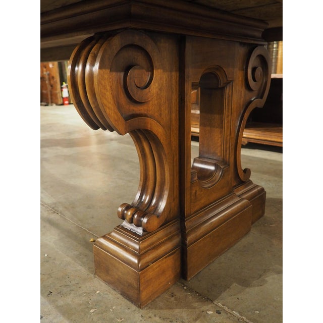 Elegant Circa 1850 French Dining Table in Solid Walnut For Sale - Image 11 of 18