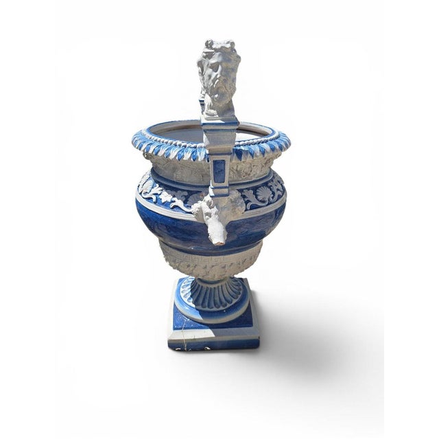Hand-Painted Italian Garden Urns, 1950s, Set of 2 For Sale - Image 9 of 12