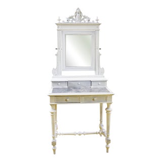 Make-Up Cabinet with Mirror and Marble, 1900s For Sale