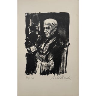 Arbit Blatas, Lithuanian French Artist Arbit Blatas Lithograph Georges Braque School of Paris, 1962 For Sale
