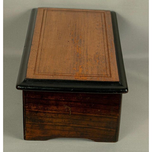 19th Century Antique Swiss Four-Air Mandoline Music Box with Zither Attachment, 1890 For Sale - Image 5 of 7