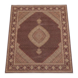 1960s Persian Heriz Hand Knotted Area Rug 9'9 X 12'9 Ft For Sale