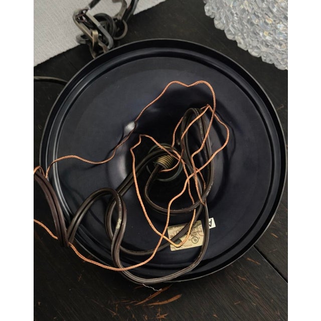 Contemporary Beaded Globe Pendant Light, Crystal-Style Acrylic & Antique Brass, Mid-Century Inspired For Sale - Image 4 of 4