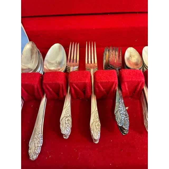 Vintage Community Plate "Evening Star" Silverplate Flatware Set, 49 Pieces With Chest For Sale - Image 12 of 12