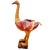 A whimsical standing ostrich bird skillfully hand-crafted of wicker rattan and bamboo and coated with a nice shine...
