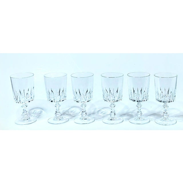 Vintage French Crystal Wine Glasses Set of 6 Chairish