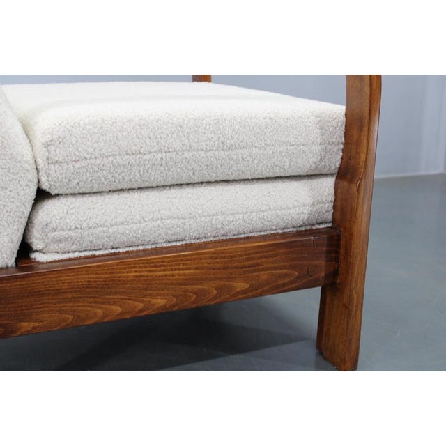 Vintage Art Deco Bouclé Chair, Czechoslovakia, 1940s For Sale - Image 10 of 16