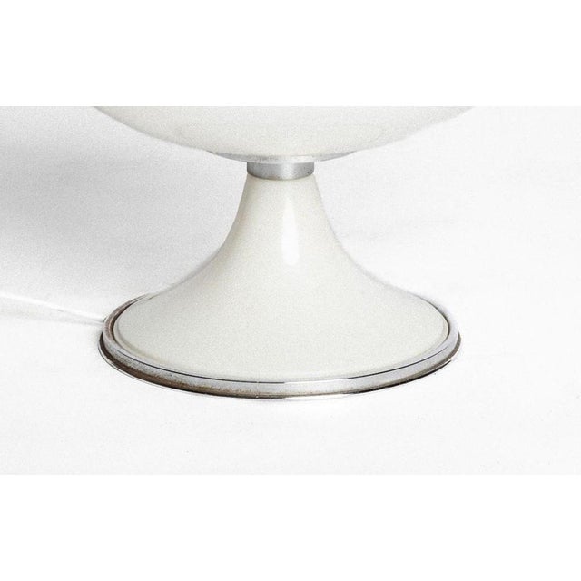 Vintage Space Age Table Lamp in Glass and Steel, Italy, 1970s For Sale - Image 4 of 6