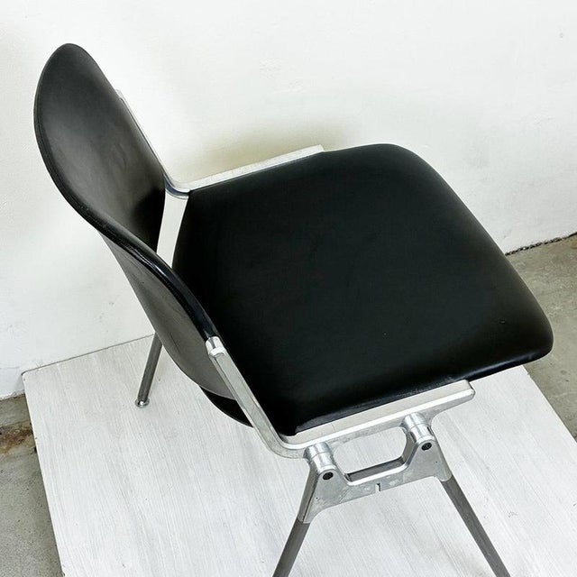 Black DSC 106 Stacking Chair attributed to Giancarlo Piretti from Anonima Castelli, Italy, 1970s For Sale - Image 6 of 12