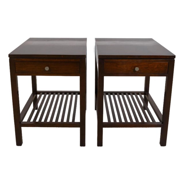 Pair of Stickley Cherry Metropolitan End Side Tables For Sale