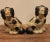 English Early 20th Century Staffordshire Black and White Dog Figurines- A Pair For Sale - Image 3 of 6
