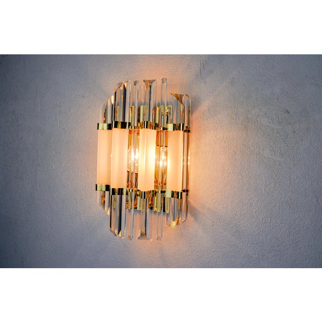 Venini Vintage Italian Wall Lamp from Venini, 1970 For Sale - Image 4 of 8