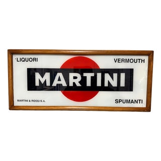 Vintage Illuminated Martini Sign, 1970s For Sale