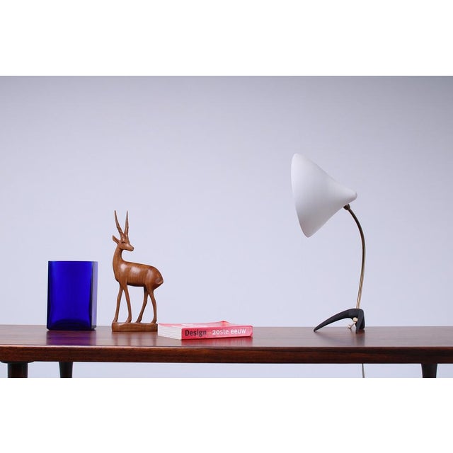 White Crowfoot Table Lamp from Cosack Leuchten, 1950s For Sale - Image 4 of 16