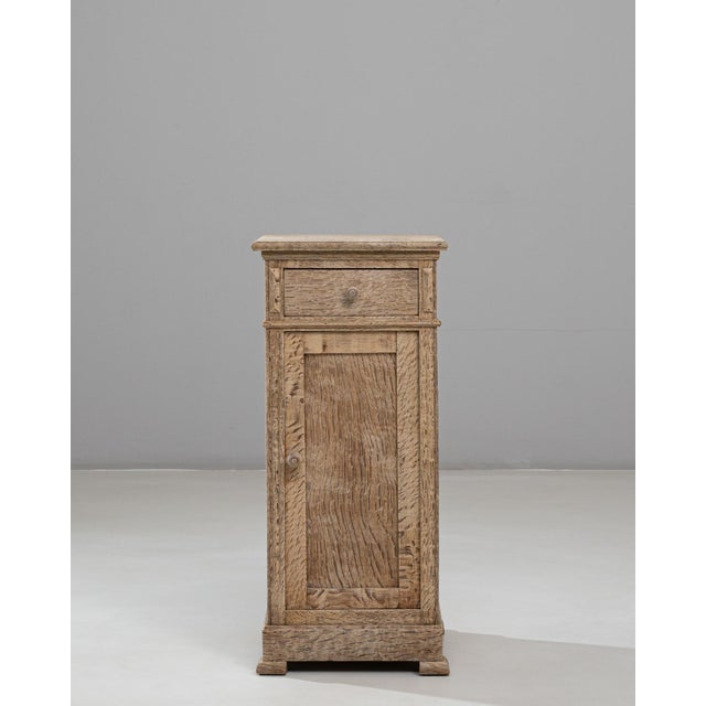 1900s French Oak Bedside Table With Drawer For Sale - Image 4 of 18