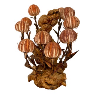 Brutalist Sea Urchin Lamp by Curtis Jere, 1960s For Sale