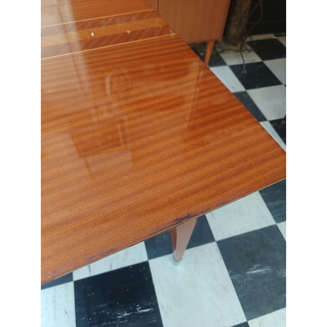 Mid-Century Coffee Table with Compass Legs, 1950s For Sale - Image 13 of 14