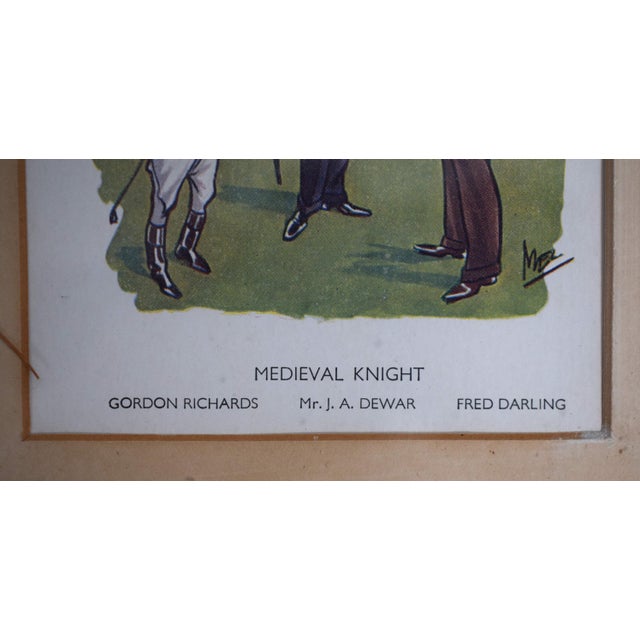 1930s A Set of Four (4) 1930’s Horseracing & Turf Personalities Caricature Prints For Sale - Image 5 of 6