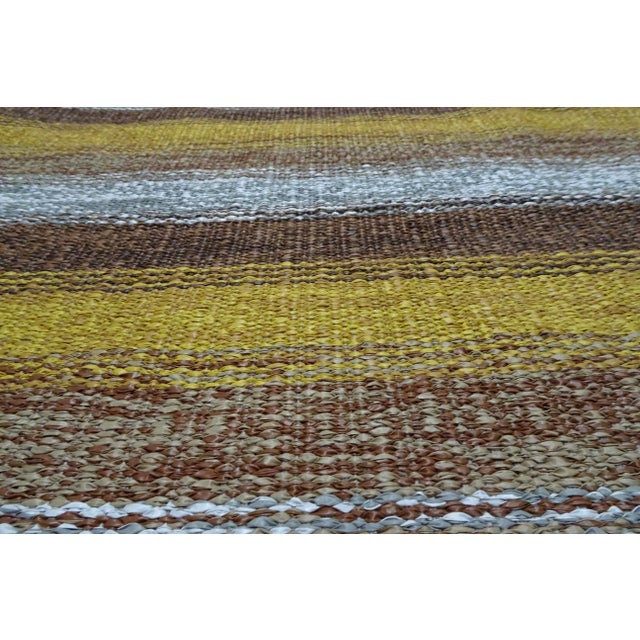 Rag Rug Swedish Mid Century Vinyl For Sale - Image 4 of 6