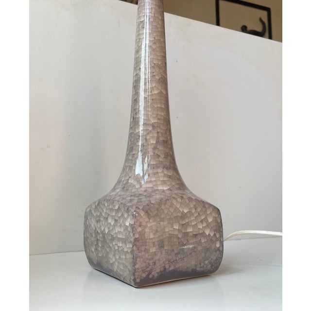 Mid-Century Modern Large Art Deco Terrazzo Glazed Stoneware Table Lamp by Michael Andersen & Son, 1940s For Sale - Image 3 of 13