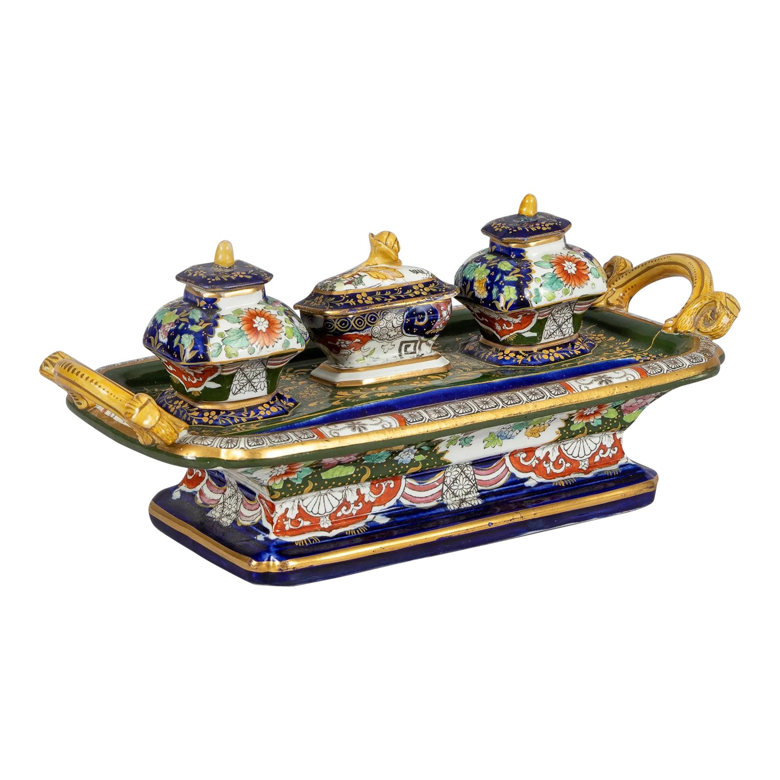 Mason's Ironstone China Inkstand, Circa 1830 | Chairish
