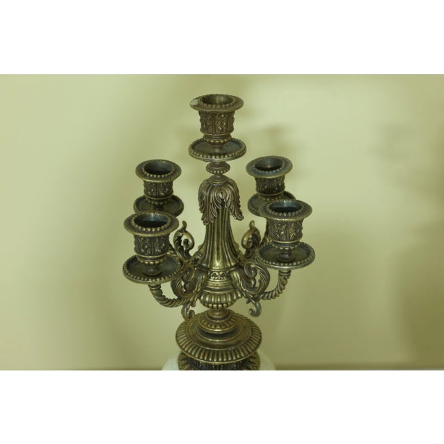 Approx: 20 Years Old Quality Construction Nice Crackle Porcelain Center Detailed Brass Or Bronze Base & Top UPS $20...