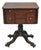 Antique American Empire Carved Paw Foot Pedestal Base Work Stand Side Table For Sale