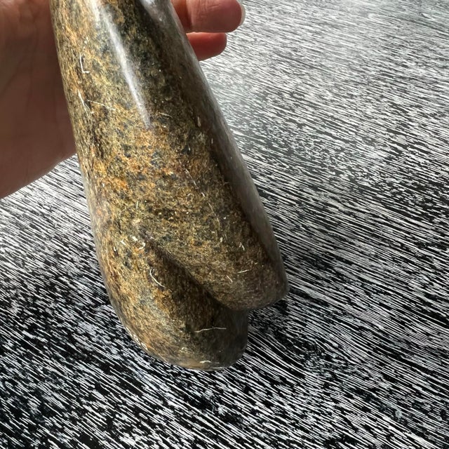 1970s 1970s African Art Shona Stone Sculpture Signed 6.5" Tall For Sale - Image 5 of 7