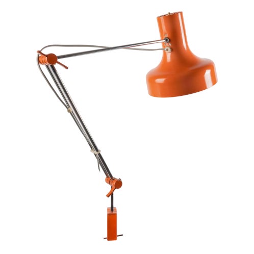 Orange Lamp by Josef Hůrka for Napako, 1970s For Sale
