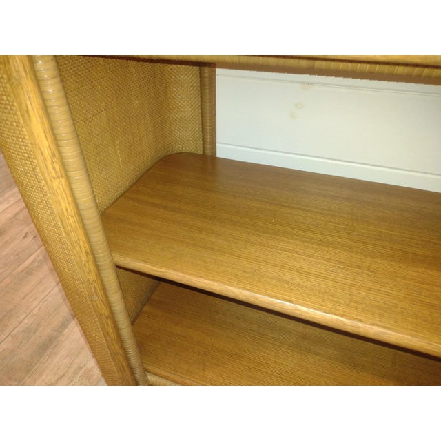 Mid-Century Modern Baker's Pacific Shelving Unit From the McGuire Collection For Sale - Image 3 of 8
