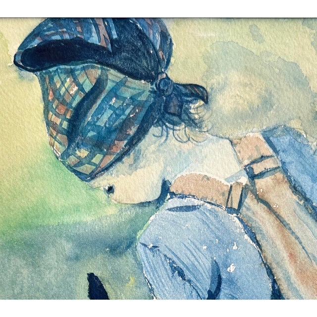 American Giclee Fine Art PrintnWatercolor Fine Art Painting “Farm Kids” For Sale - Image 3 of 7
