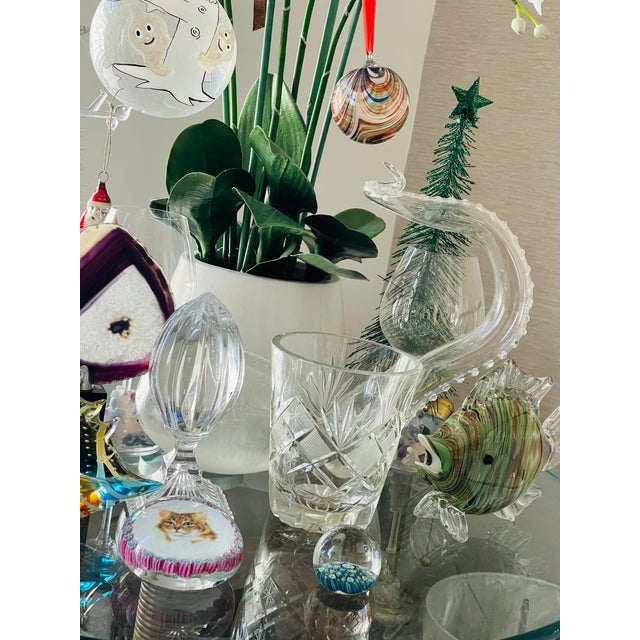 American Vintage Cut Crystal American Vase For Sale - Image 3 of 3