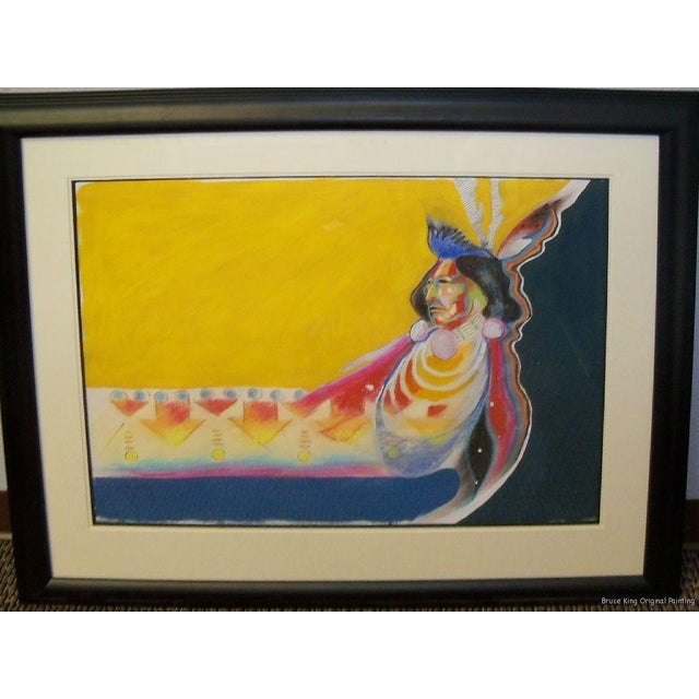 Bruce King Untitled Hand Signed Original Painting, Native American For Sale - Image 12 of 12