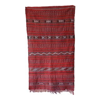 Killim Vintage Moroccan Rug - 2'8" X 4'10" Ft For Sale
