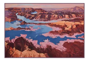'Lake Powell #2' - Large Oil on Linen Landscape by Contemporary Expressionist, George Brinner