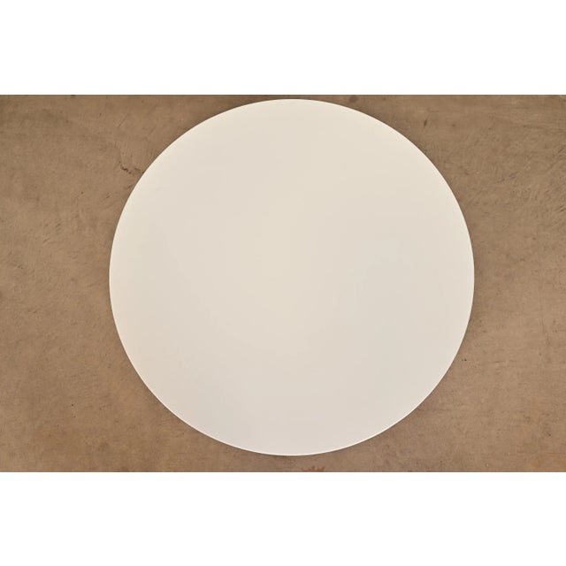 1970s Milo Baughman for Thayer Coggin Mid-Century Modern White Lacquered Drum Side Table, Newly Refinished For Sale - Image 5 of 9