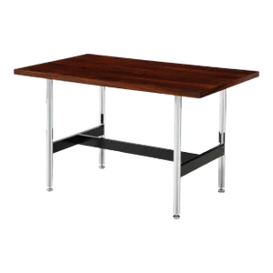 1970's Brazilian Rosewood And Steel Desk/Dining table By John Stuart