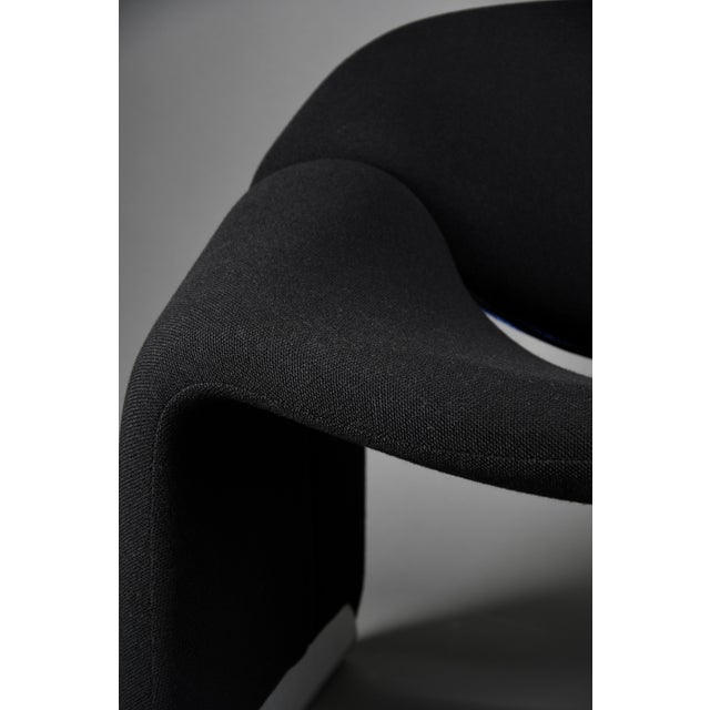 Black Mid-Century Modern Sculptural F598 Groovy M Easy Chair by Pierre Paulin for Artifort, Netherlands, 1972 For Sale - Image 8 of 15