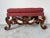 Baker Furniture Baroque Revival Carved Walnut Bench With Tufted Upholstered Seat For Sale In Miami - Image 6 of 12