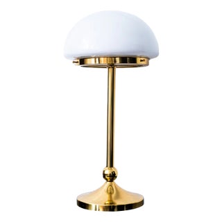 Solid Brass Table Lamp in Art Nouveau Style For Sale