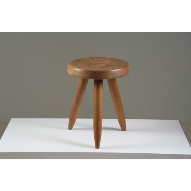 High Ash Stool Berger Model attributed to Charlotte Perriand, France, 1950s For Sale - Image 18 of 18