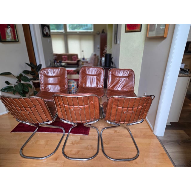 Italian Mid-Century Modern Style Dining Room Chairs For Sale - Image 9 of 13