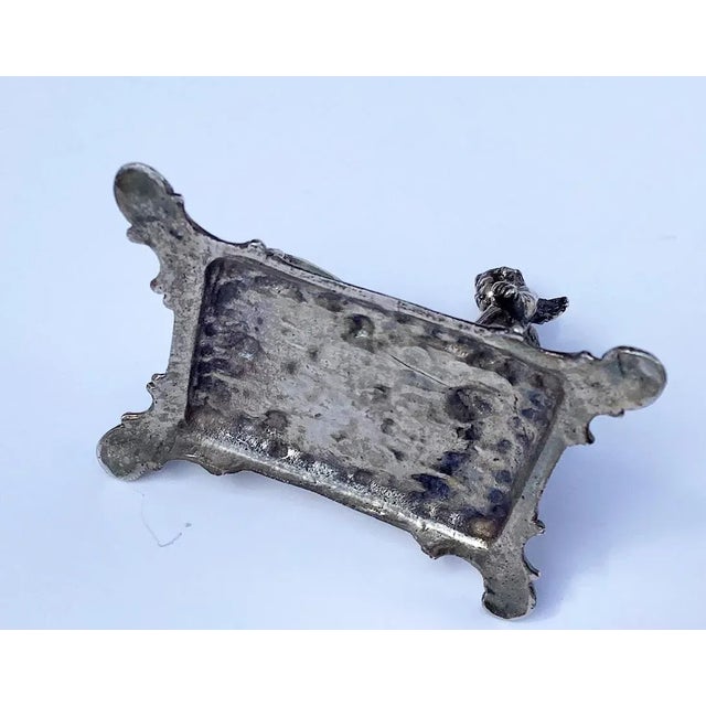 Metal Late 18th Century Antique English Sterling Miniature Cupid and Pigs Sculpture Hallmarked For Sale - Image 7 of 9