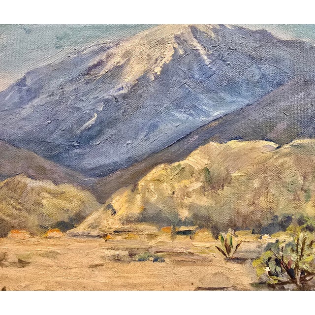 Alfred Richard Mitchell -Desert Mountain Landscape-1930s California Oil Painting For Sale - Image 9 of 10