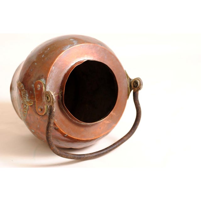 Antique Copper Cauldron from Befos For Sale - Image 5 of 9