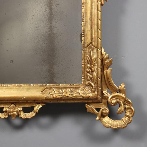 Glass Gilt Wood Wall Mirror For Sale - Image 7 of 11