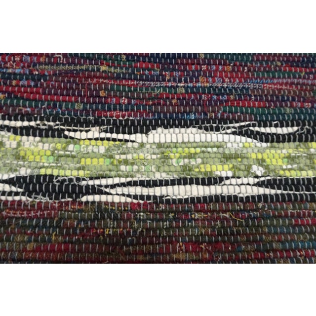 Mid-Century Modern Rag Rug Swedish Mid Century For Sale - Image 3 of 8