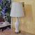 Vintage Paul Hanson White Porcelain Table Lamp on Brass Pagoda Base, Usa For Sale - Image 11 of 18